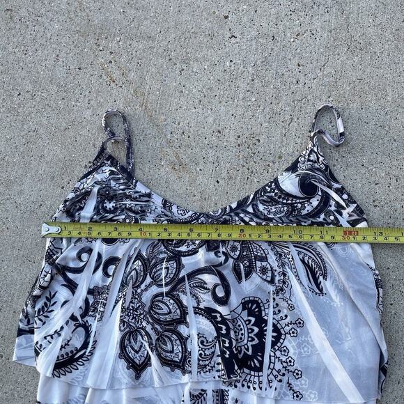 Vintage Y2K Wetseal Chiffon Tiered Paisley Spaghetti Strap‎ Cami Blouse Flowy - Picture 3 of 10